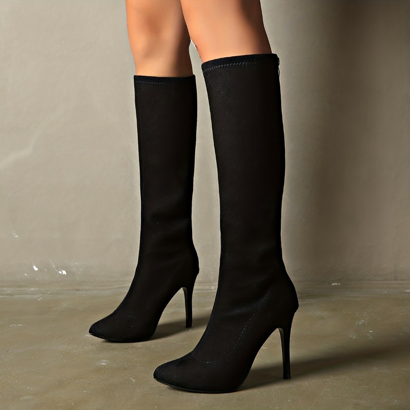 Sewing Zipper - Women's Fashion Boots Pointed Toe Thin