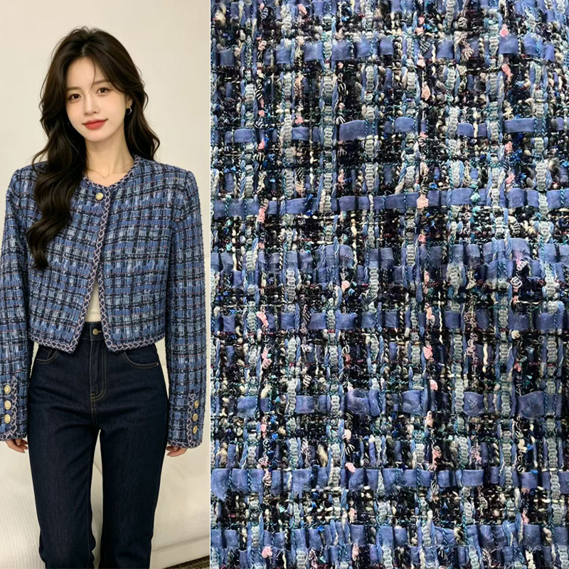 Sewing Tweed - Blue Yarn-dyed Heavy Industry Tweed Premium