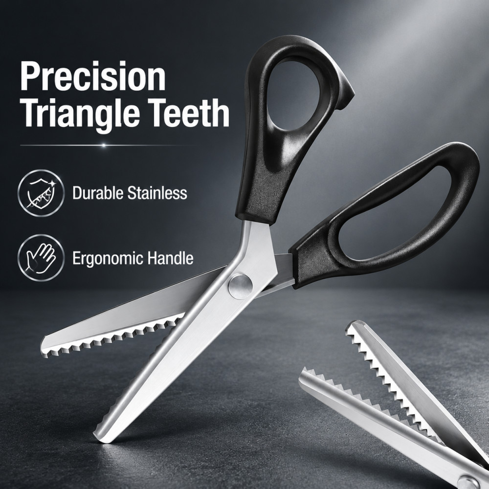 Sewing Zigzag - Stainless Steel Pinking Shears Triangle Zig