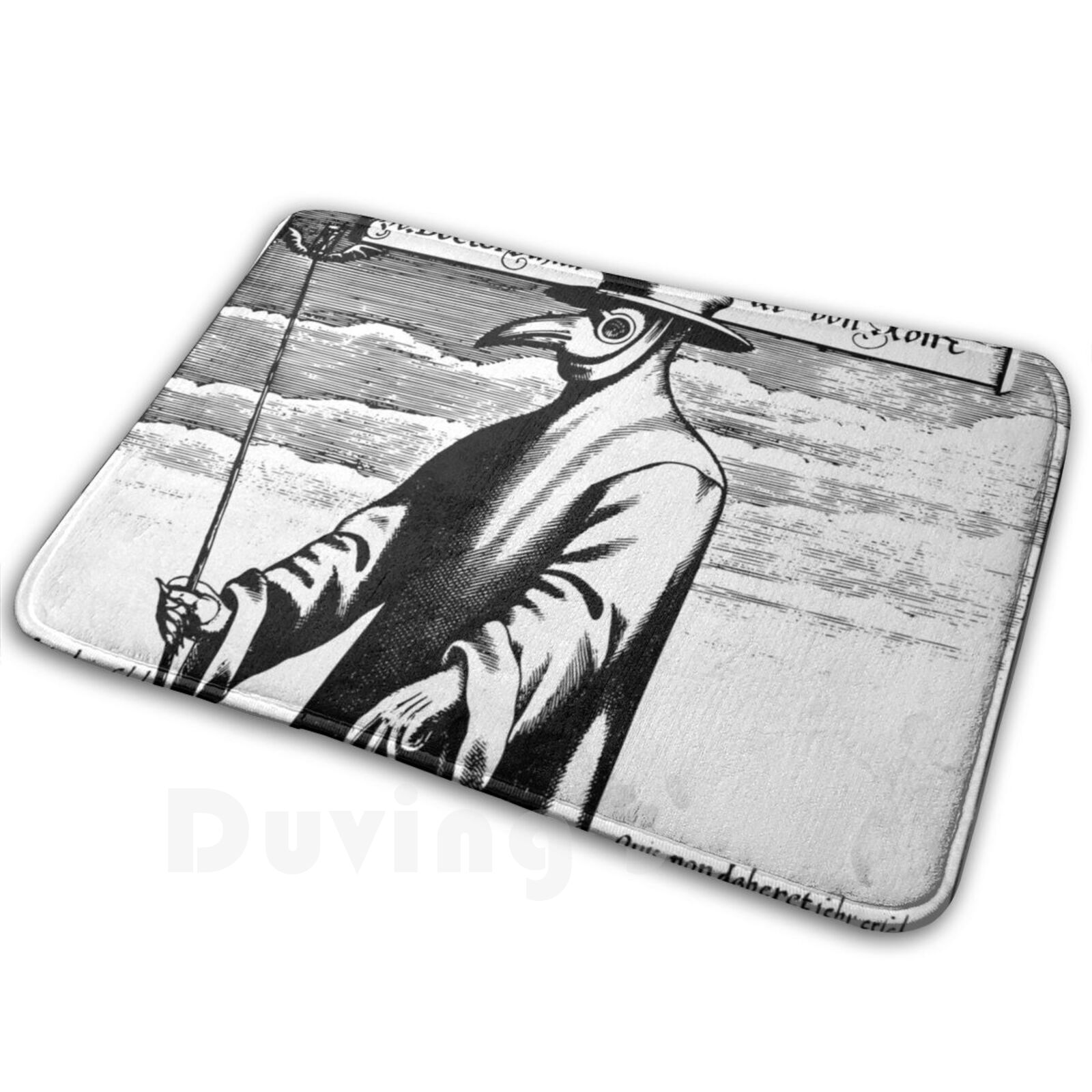 Century Textile & Sewing Supply - Plague Medieval Illustration Carpet Mat Rug