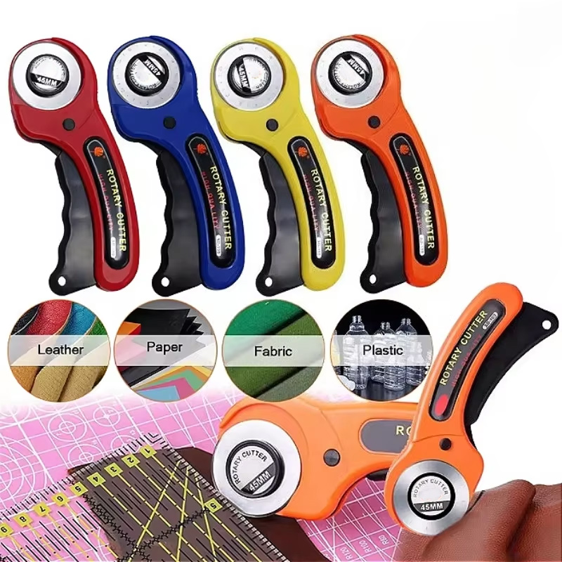 Rotary Cutter Fabric - 45MM Roller Wheel Knife Cloth Cutting