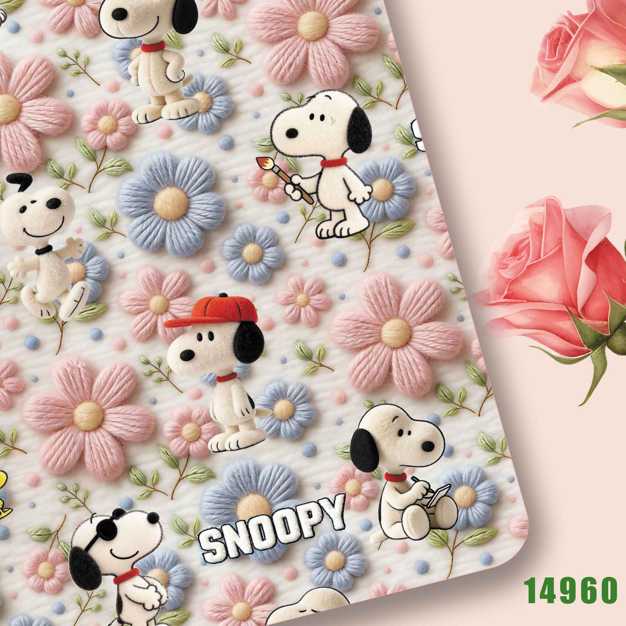 Sewing Textiles - TAKARA TOMY Snoopy fabric140CM Cartoon Polyester