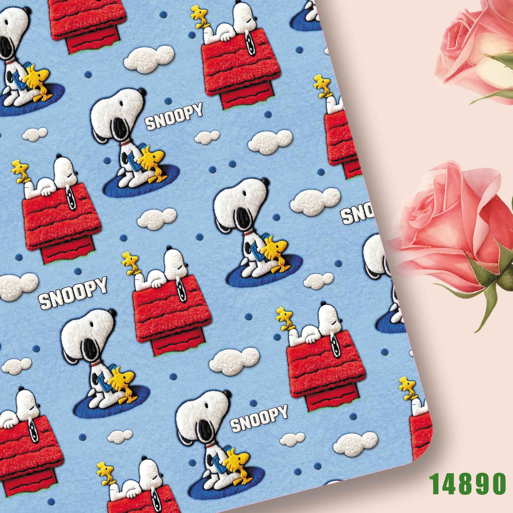 Sewing Textiles - TAKARA TOMY Snoopy fabric140CM Cartoon Polyester