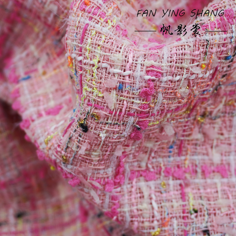 Sewing Tweed - The Pink Plaid Tassel Cotton Tweed