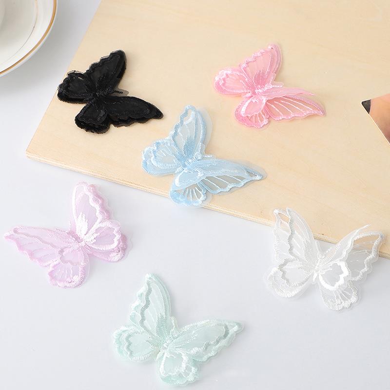 Sewing Tas - 10pcs Butterfly Patches 3D Lace Fabric