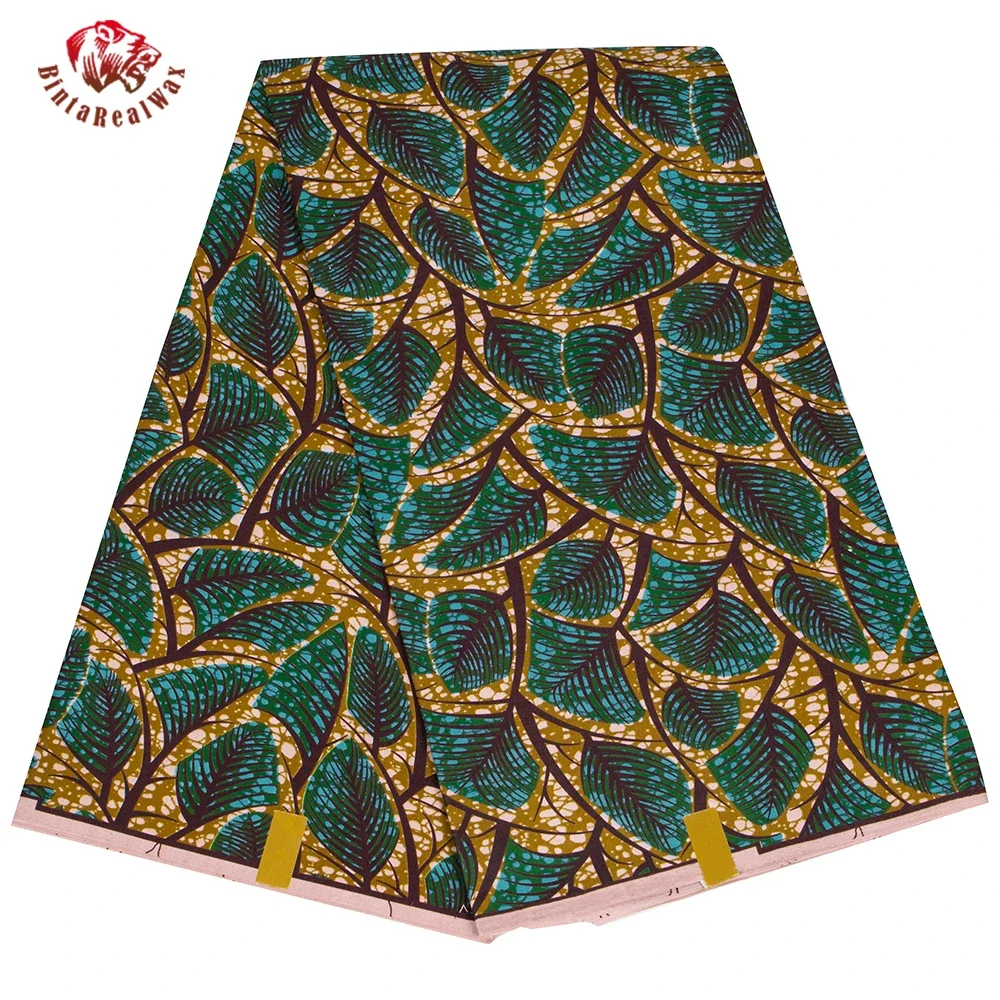 Sewing Batik - Ankara African Print Leaf Pattern Fabric