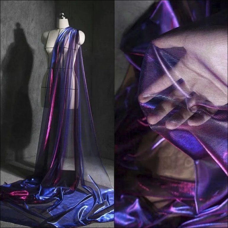 Sewing Technical Fabrics - Metalic Glitter Mesh Tulle Fabric Thin