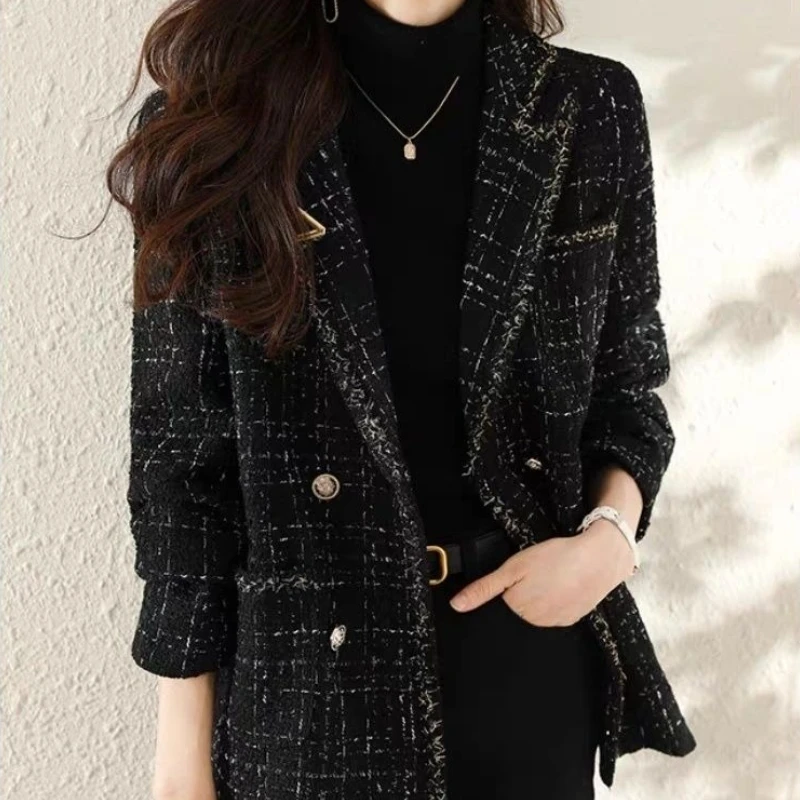 Sewing Tweed - Women's 2025 New Autumn Winter Korean