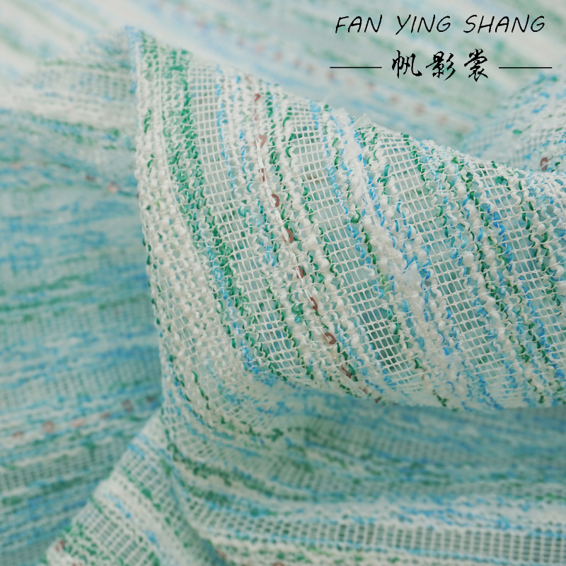 Fresh Style Blue Green Stripe  - Sewing Tweed 评论和价格