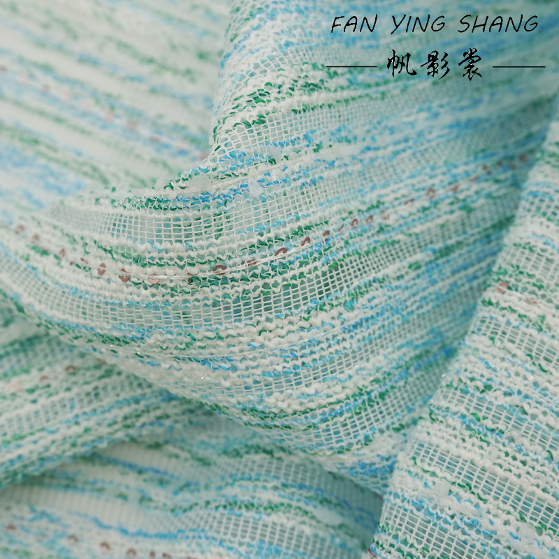 Fresh Style Blue Green Stripe  - Sewing Tweed 评论和价格