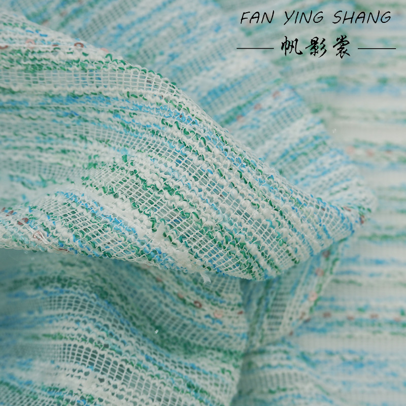 Fresh Style Blue Green Stripe  - Sewing Tweed 评论和价格