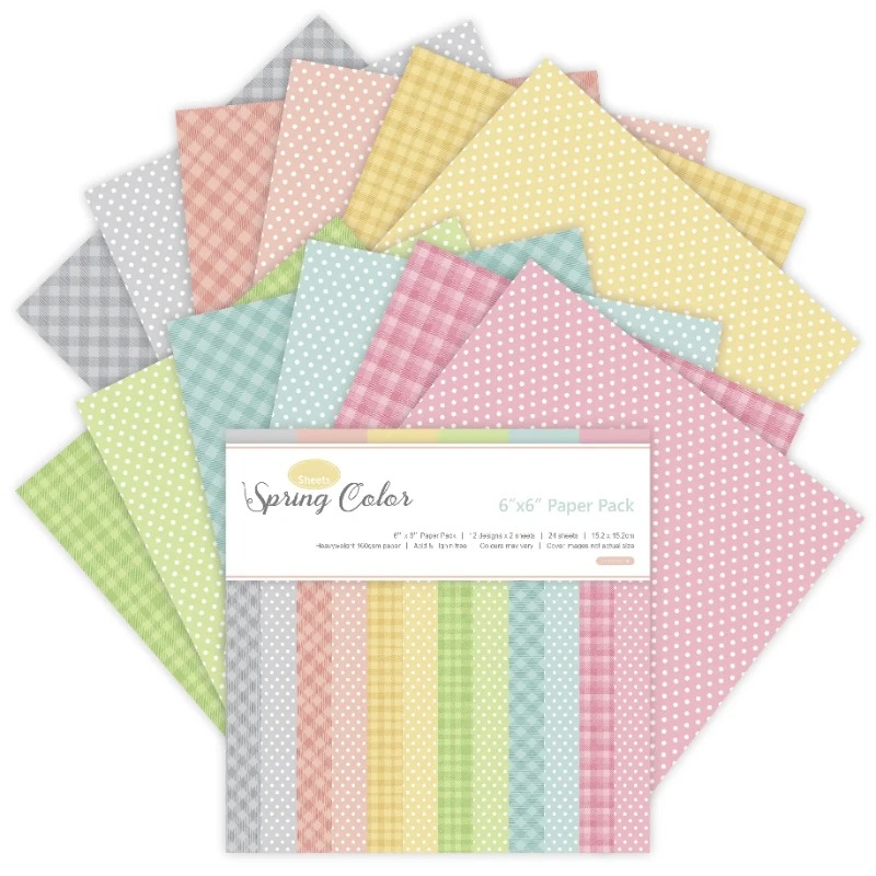 12 Sheets Spring Colors Craft  - Pattern Tissue Paper 评论和价格
