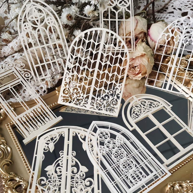 10 pcs Vintage Lace Hollow Mat - Pattern Tissue Paper 评论和价格