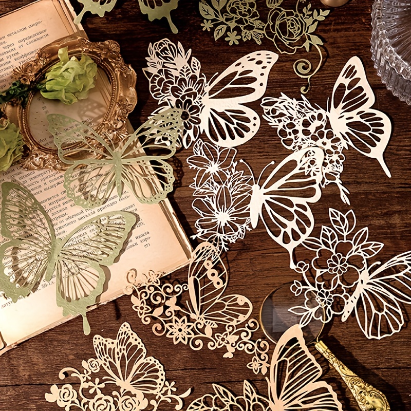 10 pcs Vintage Lace Hollow Mat - Pattern Tissue Paper 评论和价格