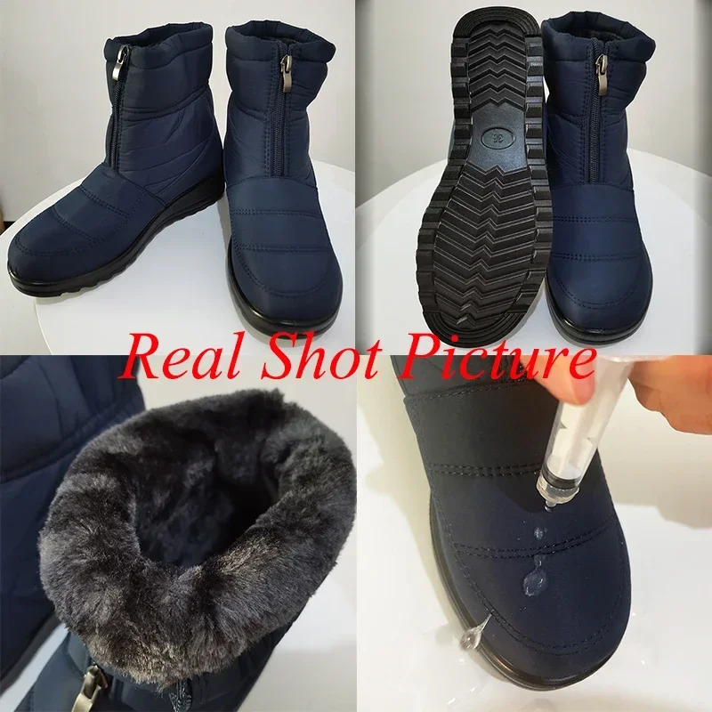 Non Slip Waterproof Snow Boots - Sewing Front Zipper 评论和价格