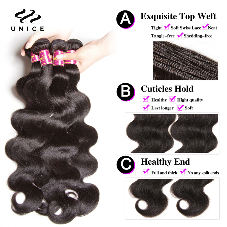 UNice Body Wave Bundles Natura - Sewing Technology 评论和价格
