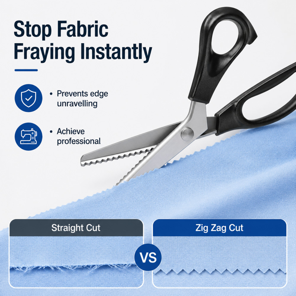 Stainless Steel Pinking Shears - Sewing Zigzag 评论和价格