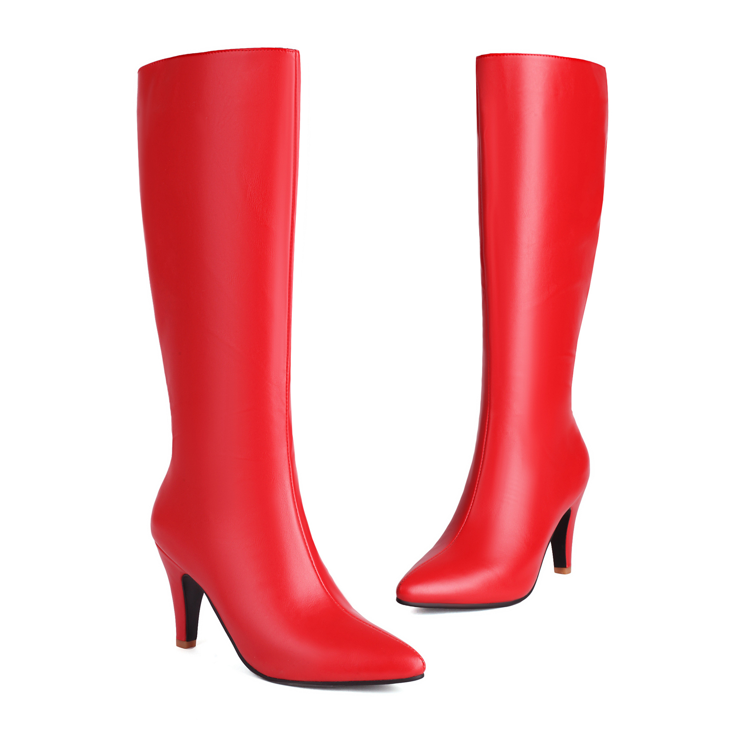 Autumn Winter Women Knee High  - Sewing Zipper 评论和价格