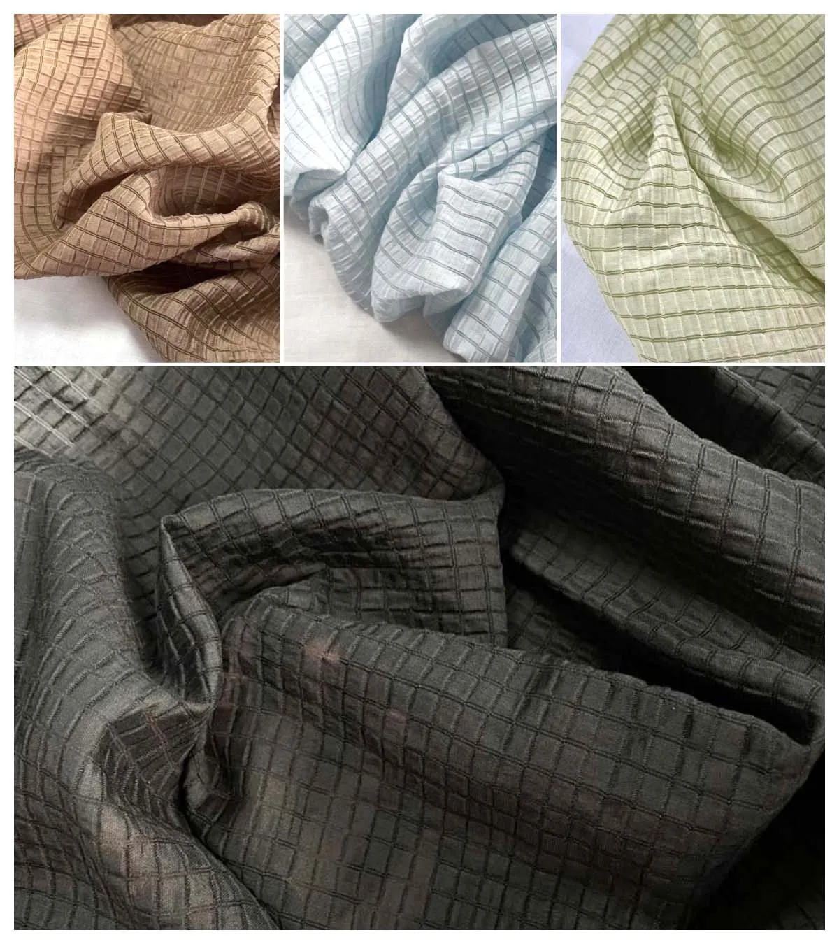 Cream Yellow Checkered Fabric  - Is Sewing A Textile Craft 评论和价格