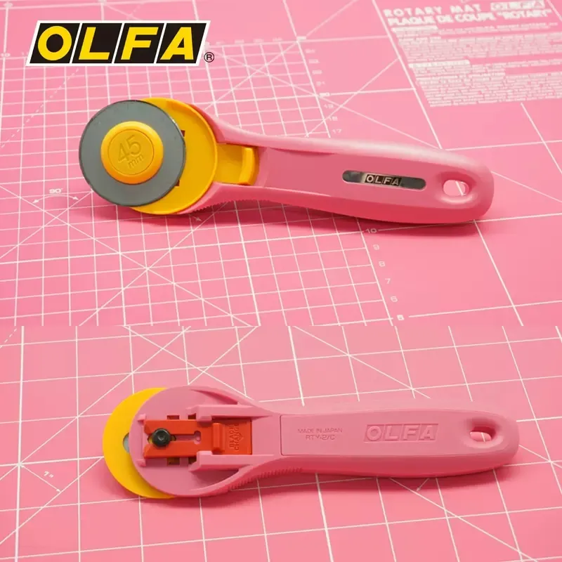Olfa RTY-2/C 45mm Rotary Pinkl - Rotary Cutter Fabric 评论和价格