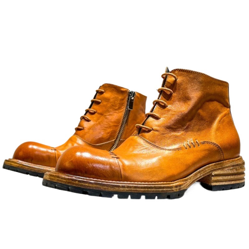 Ethnic Style Washed Horsehide  - Sewing Zipper 评论和价格