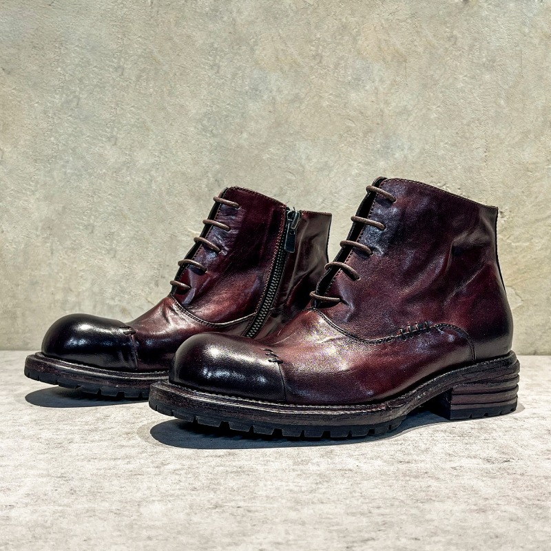Ethnic Style Washed Horsehide  - Sewing Zipper 评论和价格