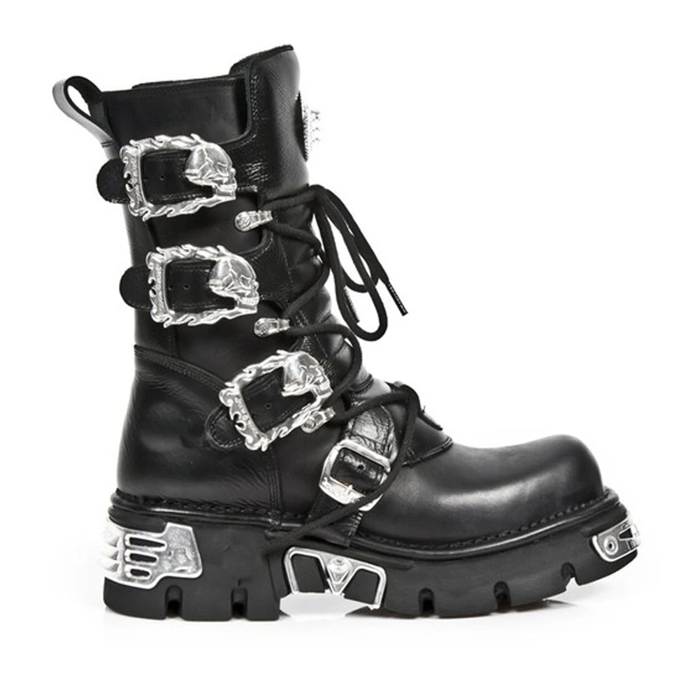 New Men's Punk Motorcycle Boot - Sewing Zipper 评论和价格
