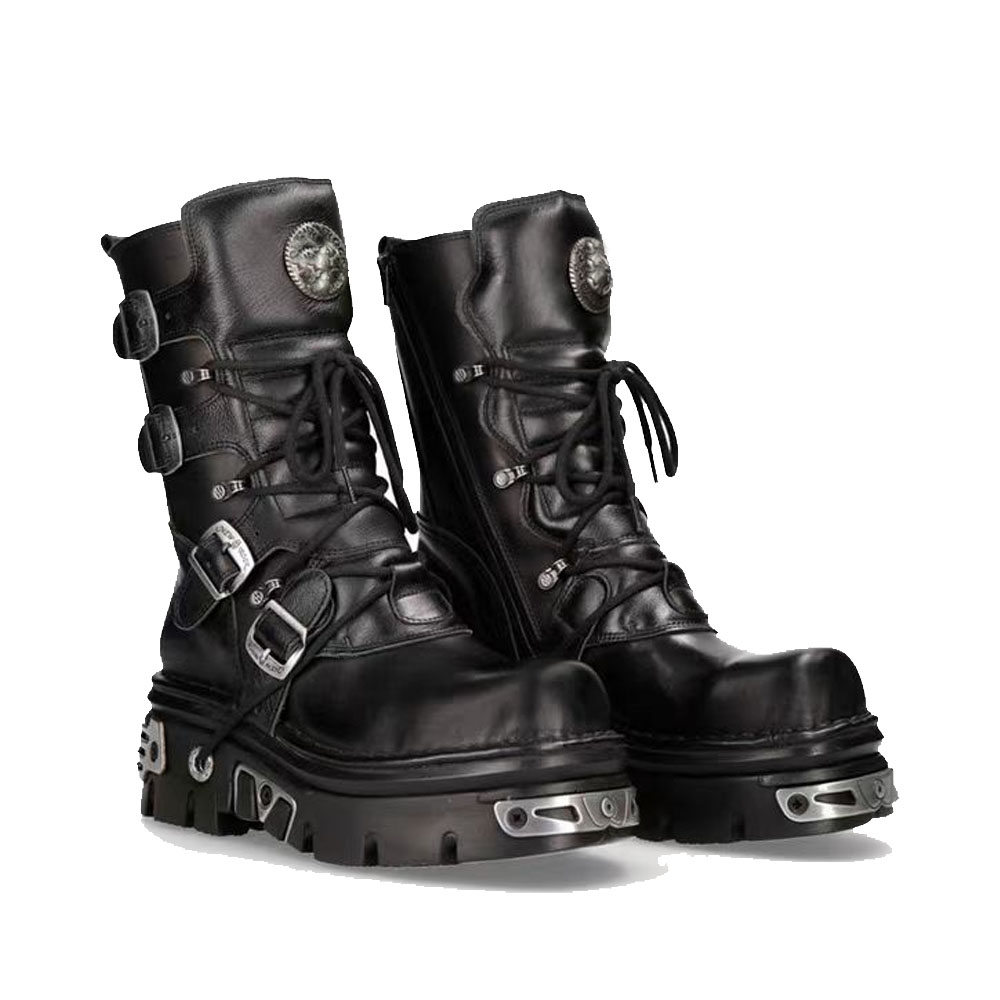 New Men's Punk Motorcycle Boot - Sewing Zipper 评论和价格