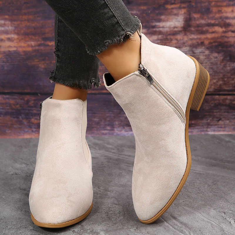 Women's Short Boots Autumn Poi - Sewing Zipper 评论和价格