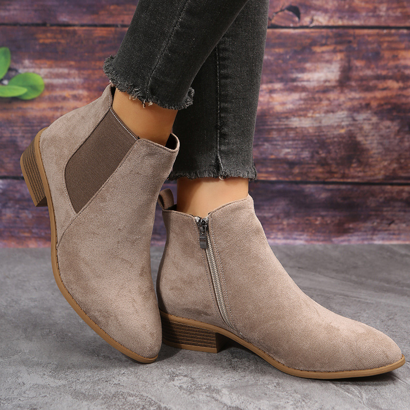 Women's Short Boots Autumn Poi - Sewing Zipper 评论和价格