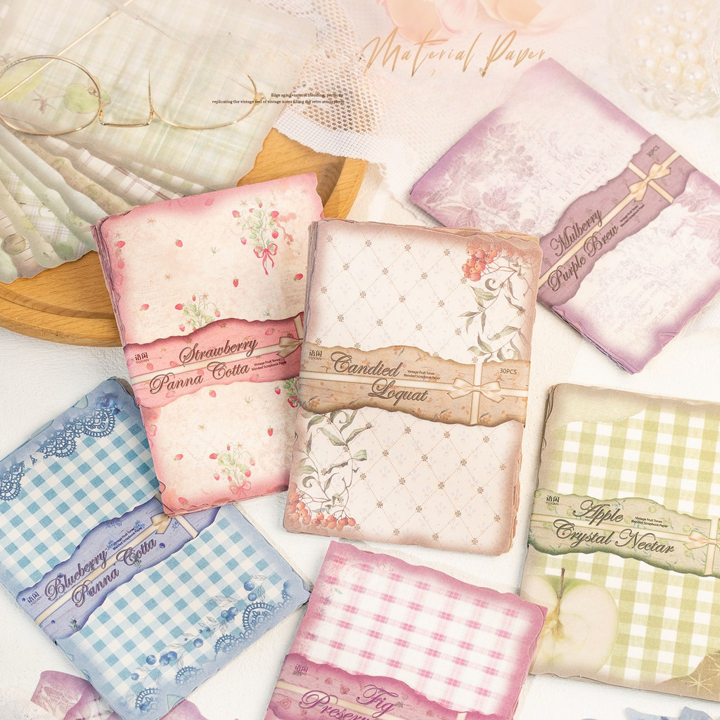 30sheets Vintage Scrapbook Pap - Pattern Tissue Paper 评论和价格