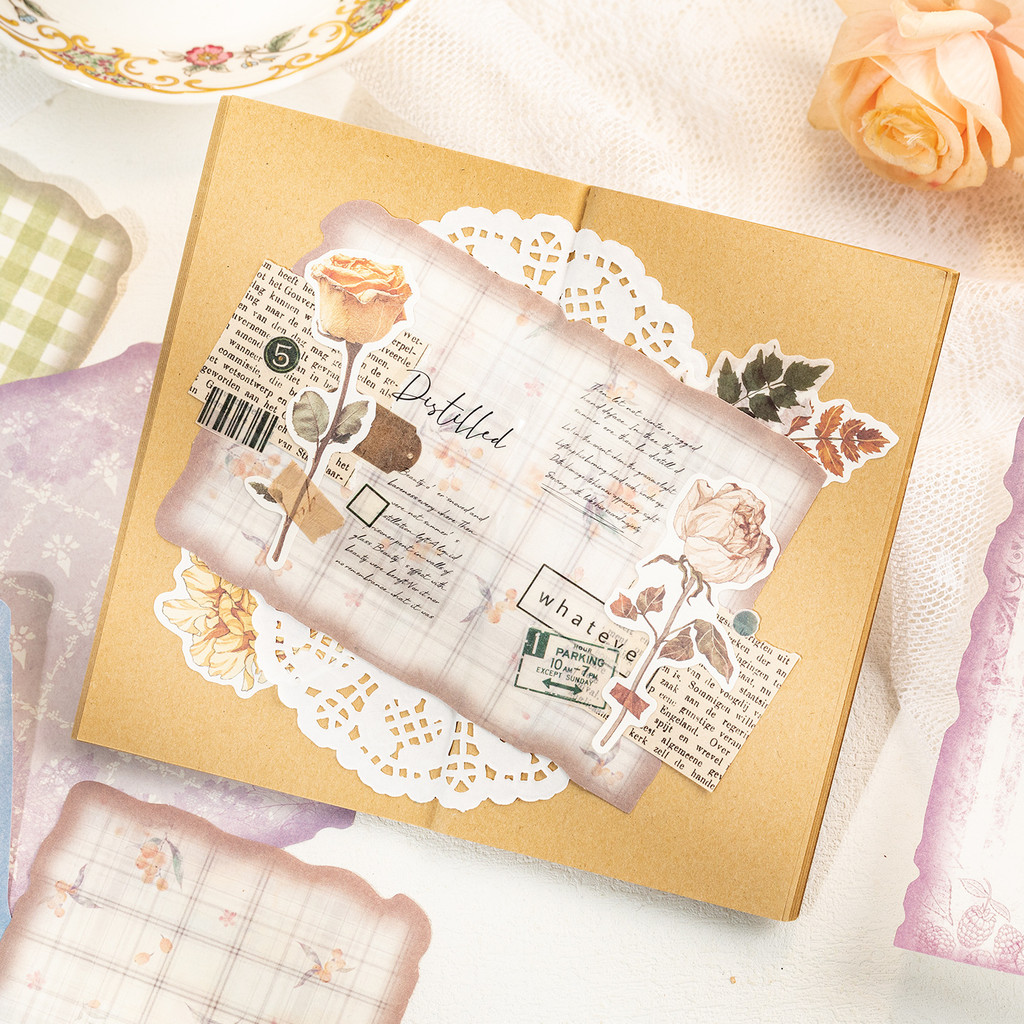 30sheets Vintage Scrapbook Pap - Pattern Tissue Paper 评论和价格