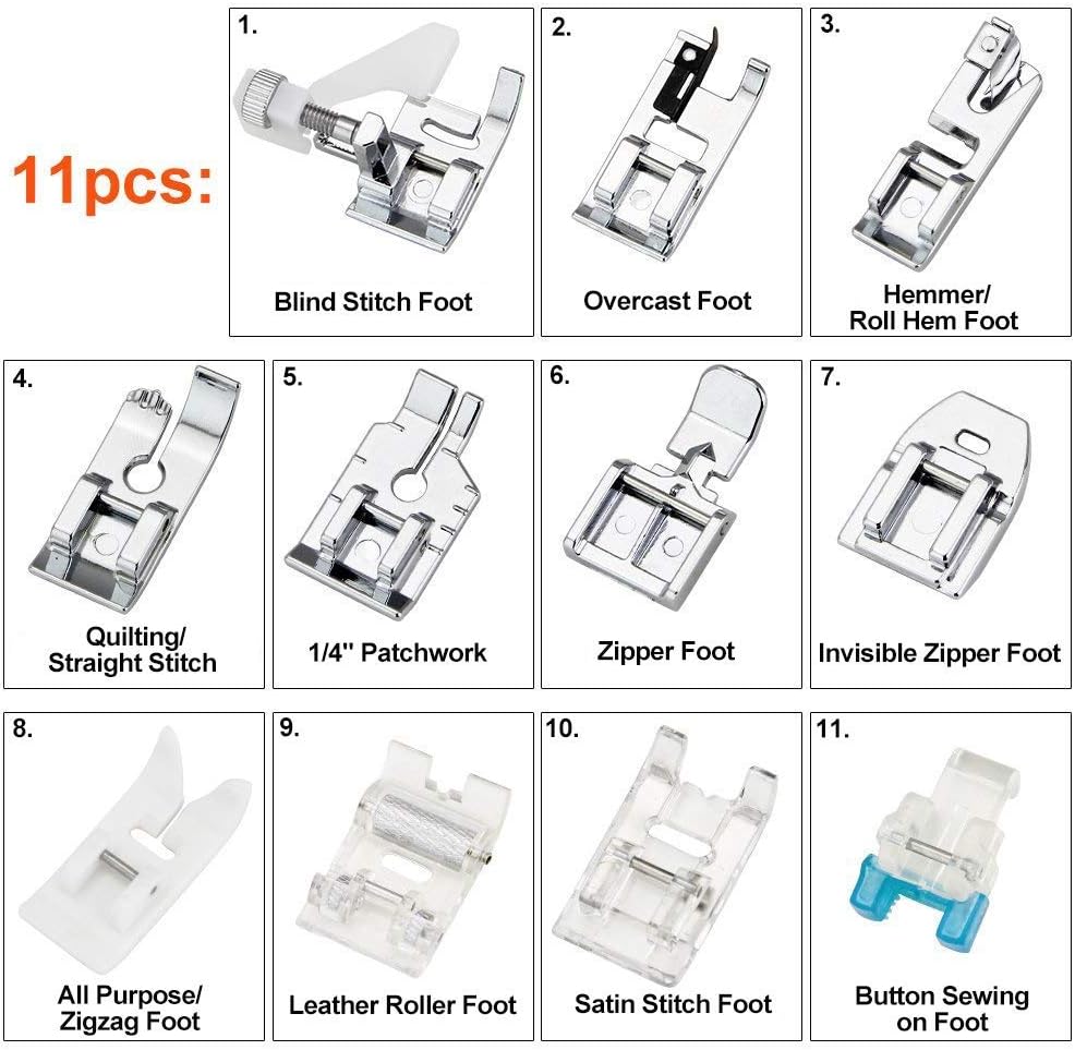 11Pcs Presser Feet Set - Walki - Sewing Machine Fabric 评论和价格