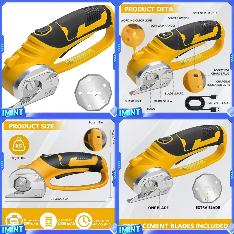 2000mAh Cordless Electric Scis - Rotary Cutter Fabric 评论和价格