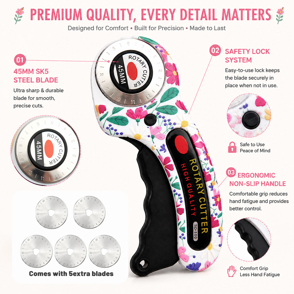 Rotary Cutter 45mm Card Paper  - Rotary Cutter Fabric 评论和价格