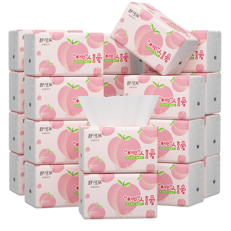 Cute Peach Pattern Facial Tiss - Pattern Tissue Paper 评论和价格