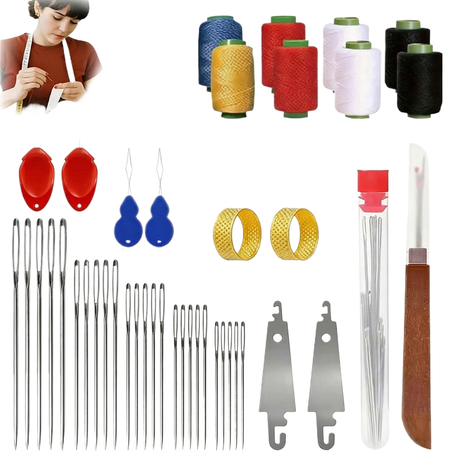 43pcs Big Eye Sewing Needle Ki - Sewing Garments 评论和价格