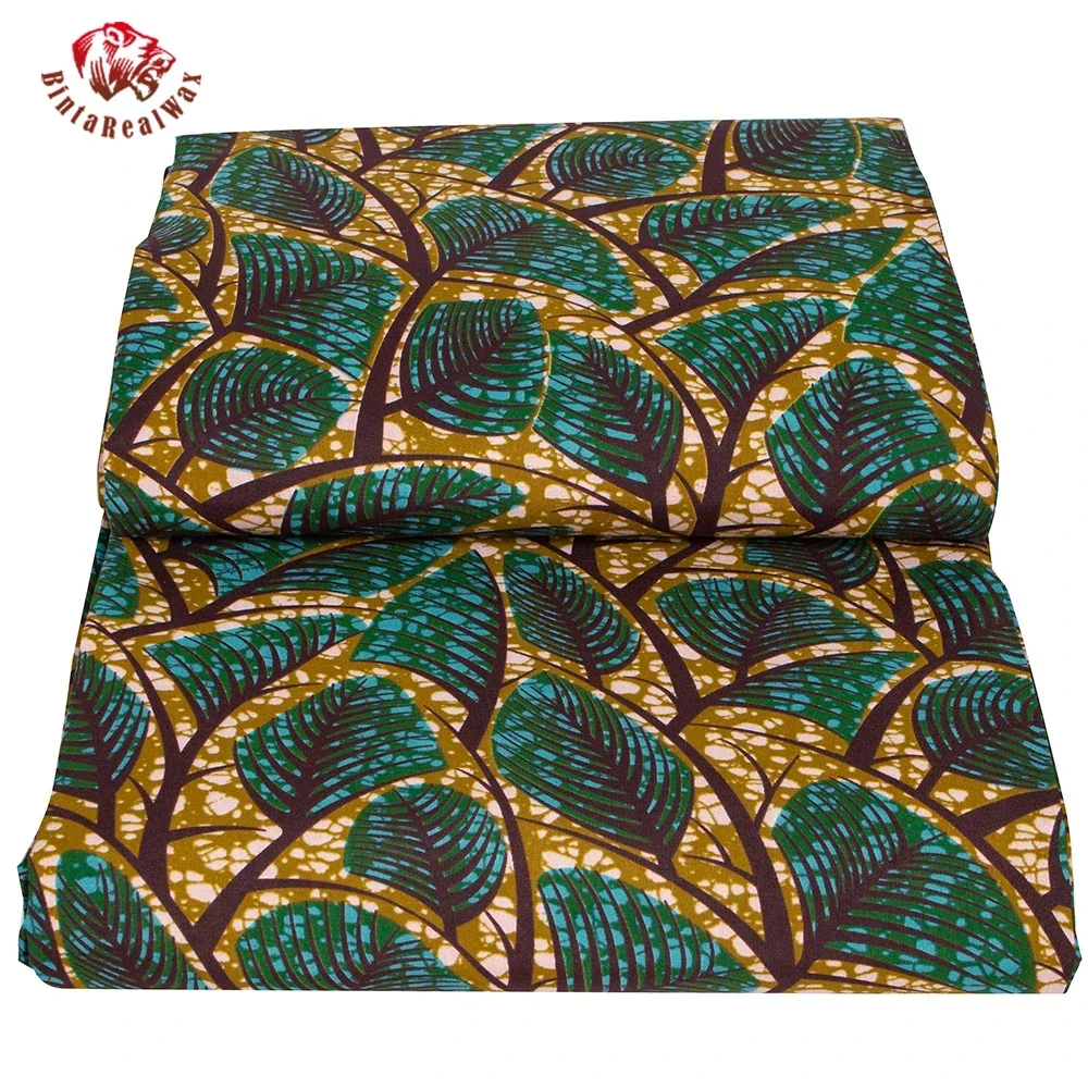 Ankara African Print Leaf Patt - Sewing Batik 评论和价格