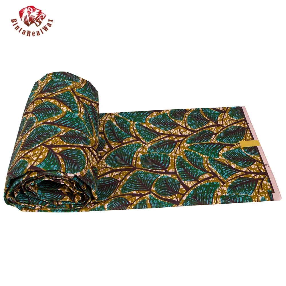 Ankara African Print Leaf Patt - Sewing Batik 评论和价格