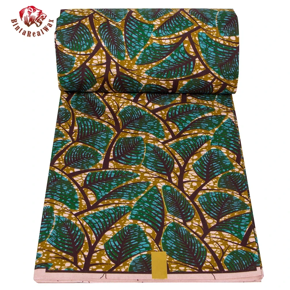 Ankara African Print Leaf Patt - Sewing Batik 评论和价格