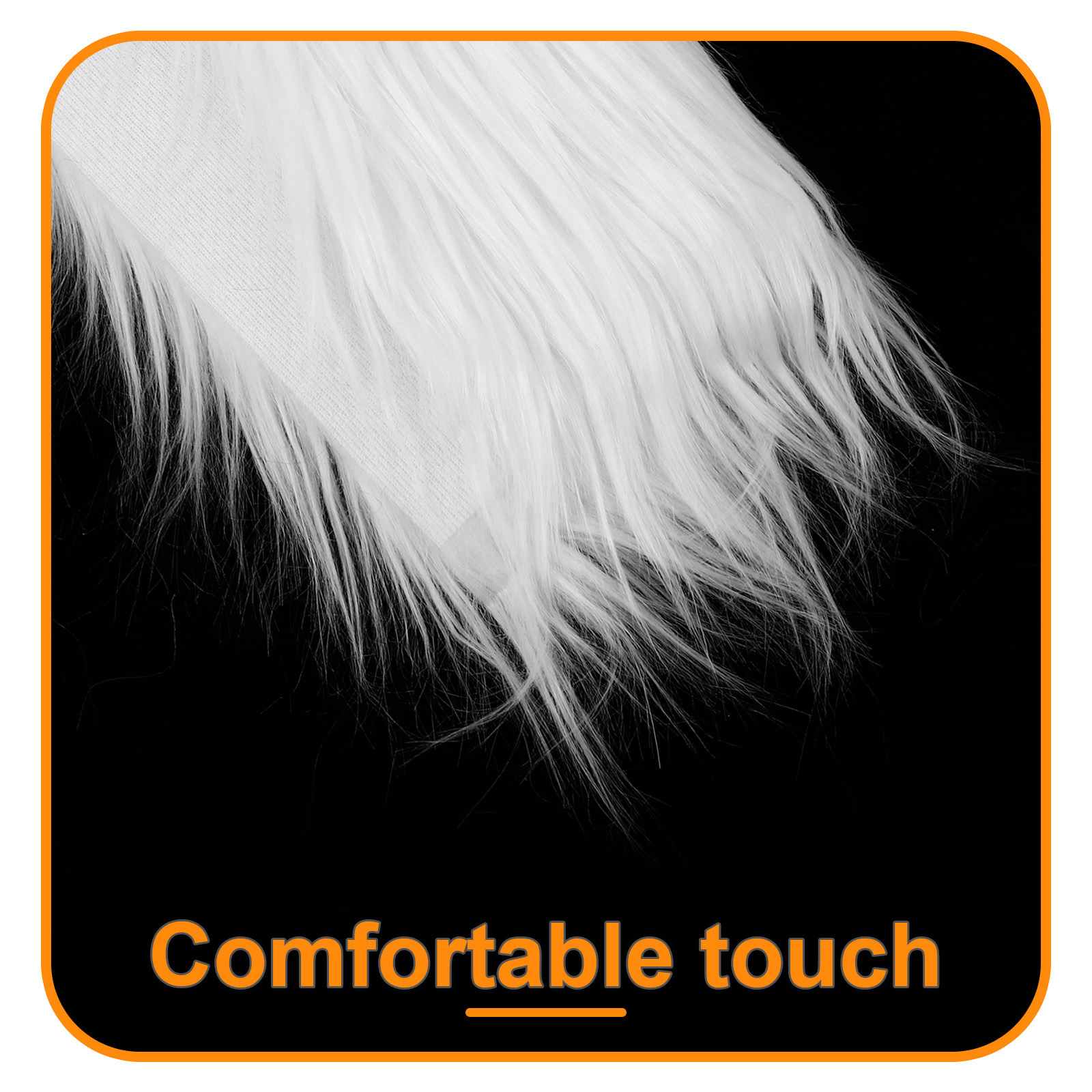 2Pcs Square Long Hair Faux Fab - Sewing Textiles 评论和价格