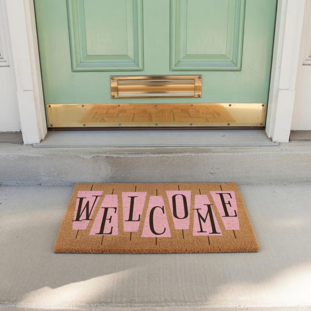 Retro Pink Cute Doormat Welcom - Century Textile & Sewing Supply 评论和价格