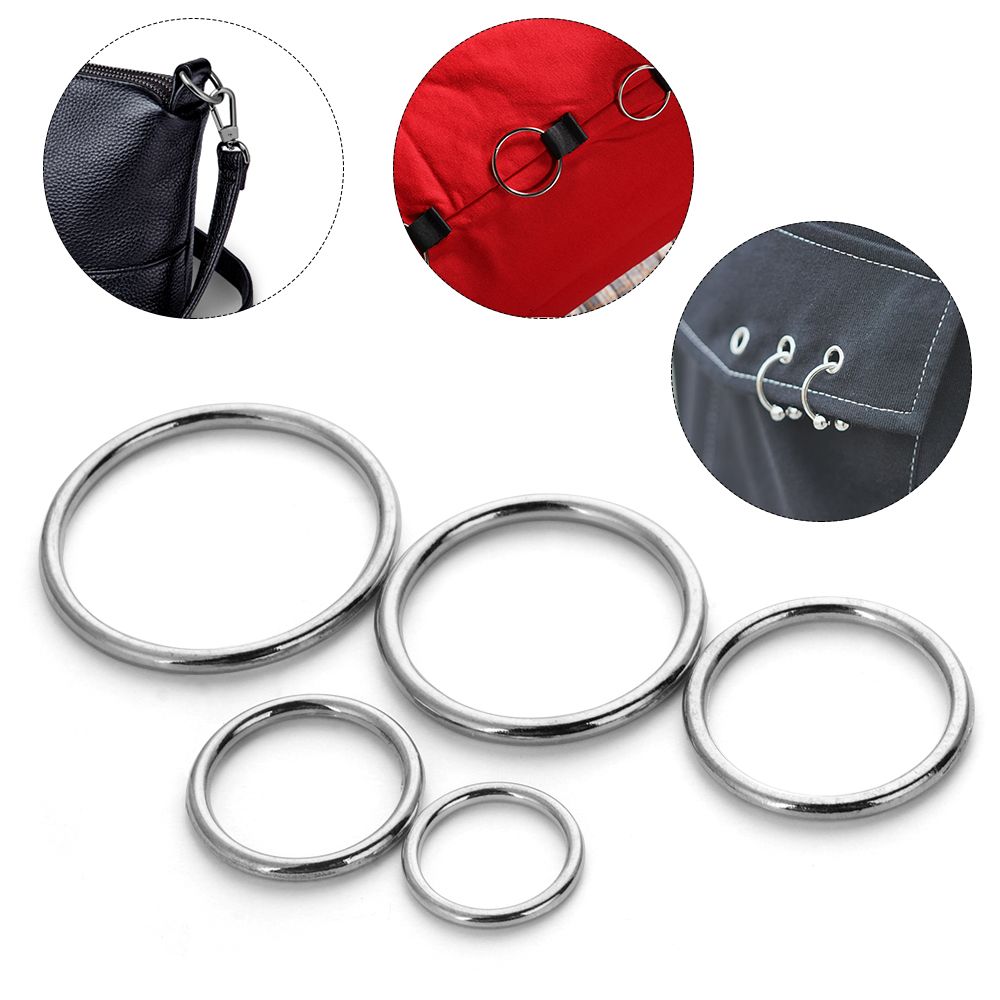10Pcs Metal O Ring Silver Gold - Sewing Tas 评论和价格
