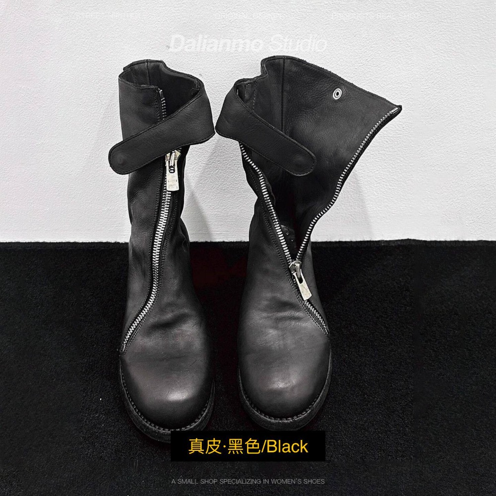 Fashion Genuine Leather Chelsa - Sewing Front Zipper 评论和价格