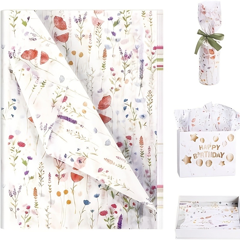 20 Sheets Lavender Print Gift  - Pattern Tissue Paper 评论和价格